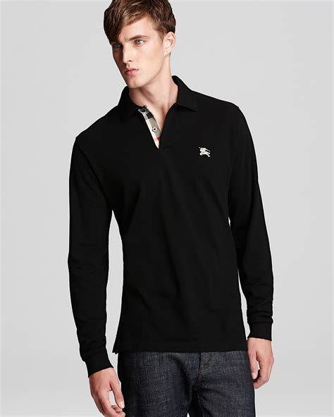 burberry densford polo long sleeve|burberry long sleeve polo.